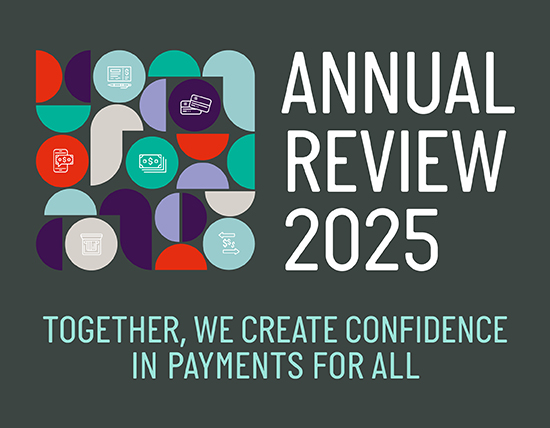 A tile marked annual review 2025 together, we create confidence in payments for all.